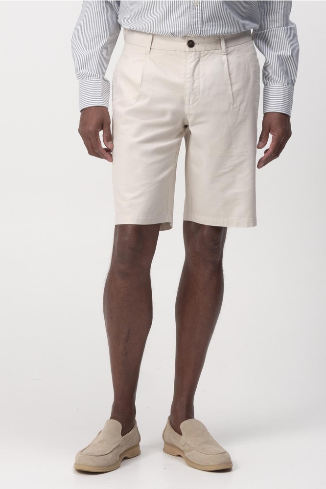 PLEATFORD SHORT 096112 8022 CRYSTAL GRAY BEIGE